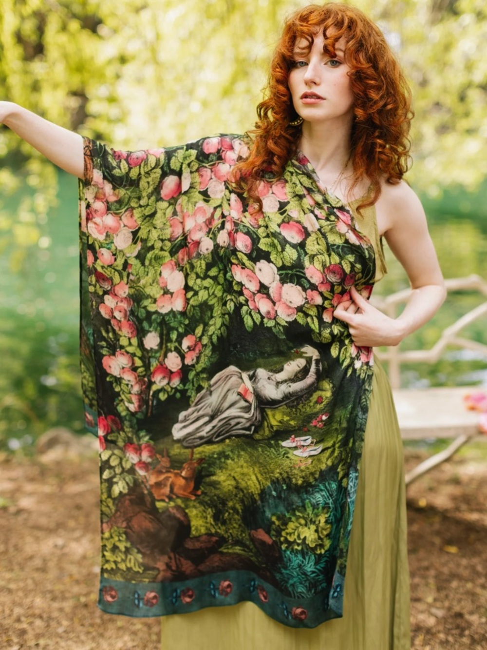 Market of Stars The Daydreamer scarf Vintage Art Bamboo Viscose